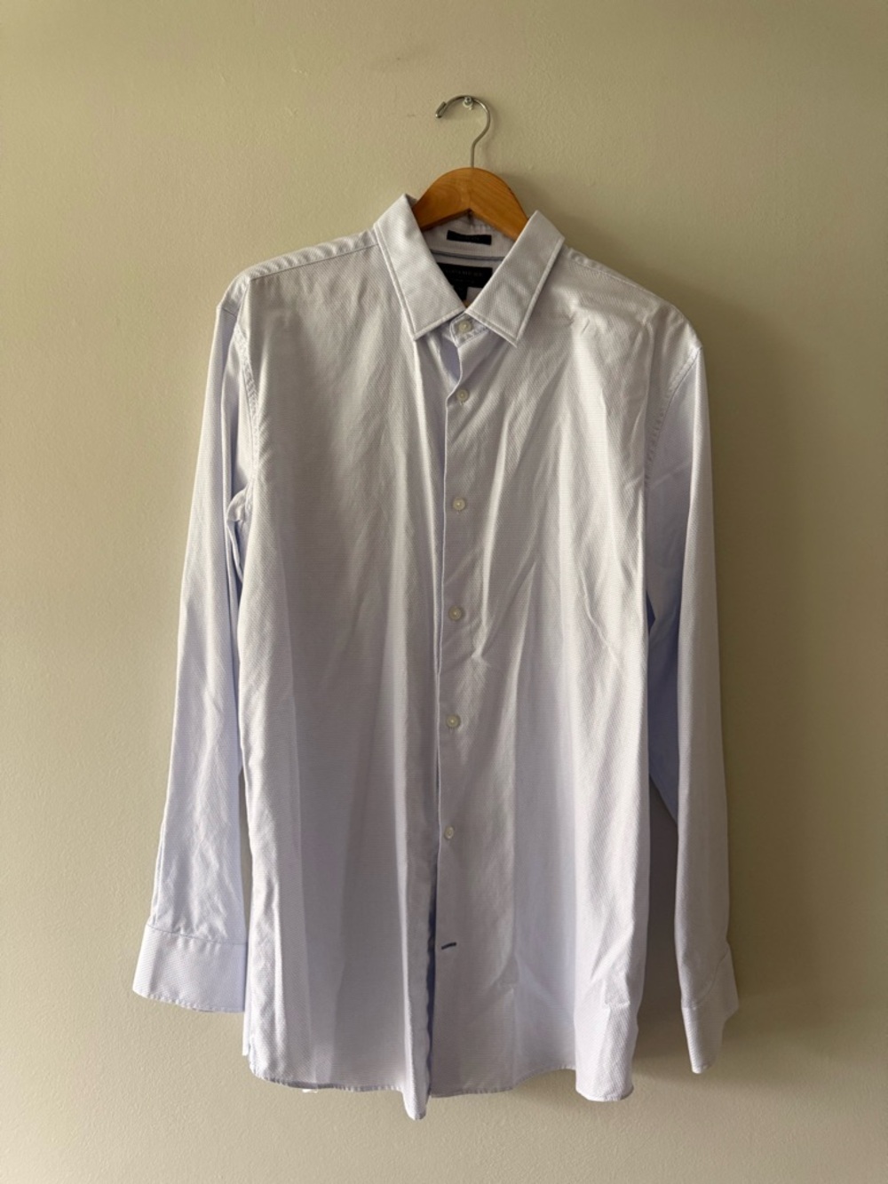 Banana Republic Slim Fit White Textured Dress Shirt XL